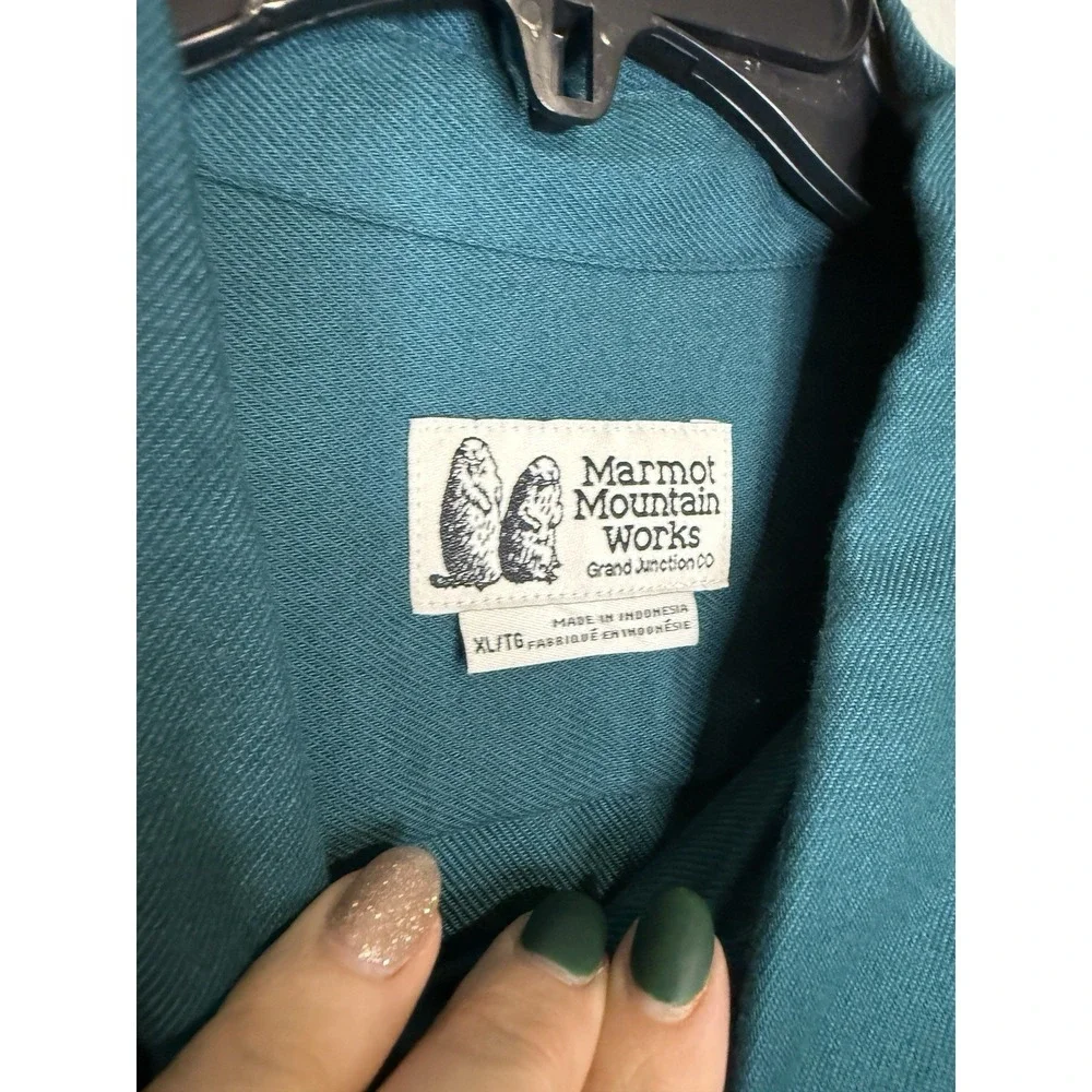 NWT Marmot Fairfax Flannel Shirt Men's XL Dark Jungle Lightweight $75 - Picture 3 of 7